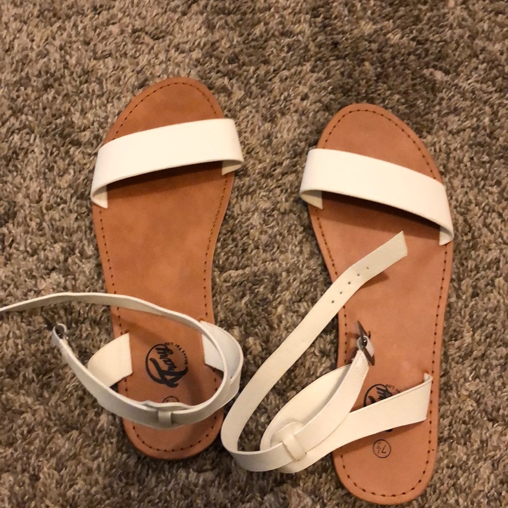 White sandals